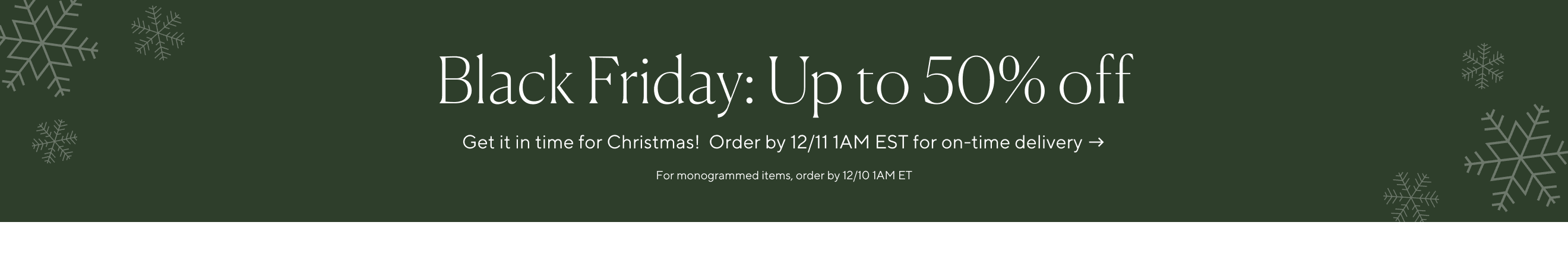 Black Friday: Up to 50% Off