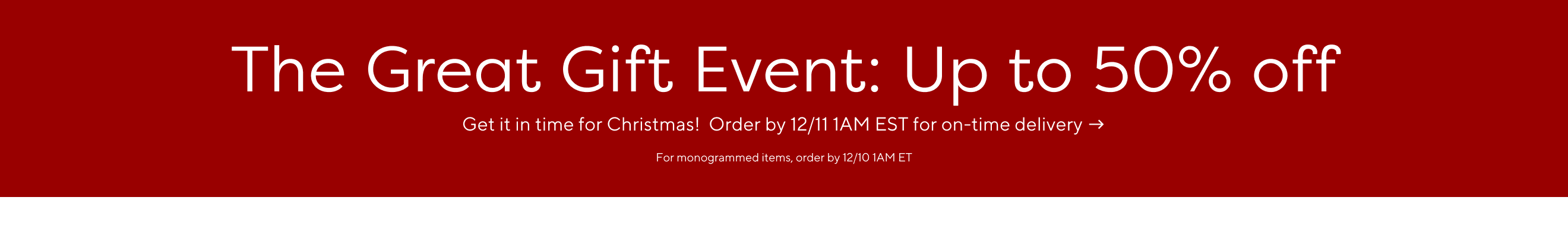 The Great Gift Event: Up to 50% Off