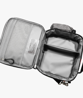 Image of Gear-Up Adaptive Lunch in NFL print, showing interior compartments.