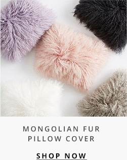 Mongolian Fur Pillow Cover