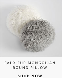 Faux Fur Mongolian Round Pillow