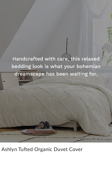 Ashlyn Tufted Organic Duvet Cover & Sham