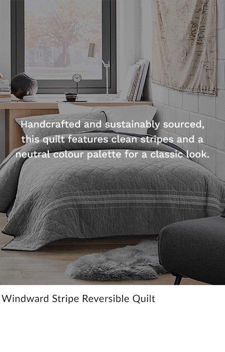 Windward Stripe Reversible Quilt