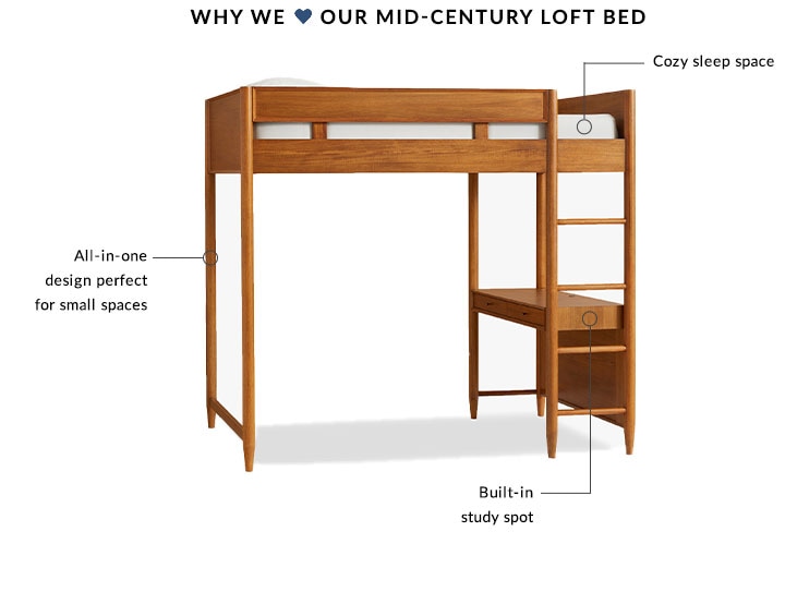 Why we love our mid-century loft bed