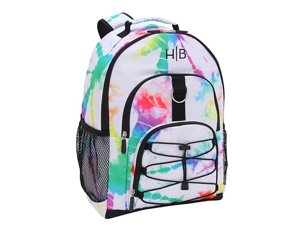 Rainbow print backpack.