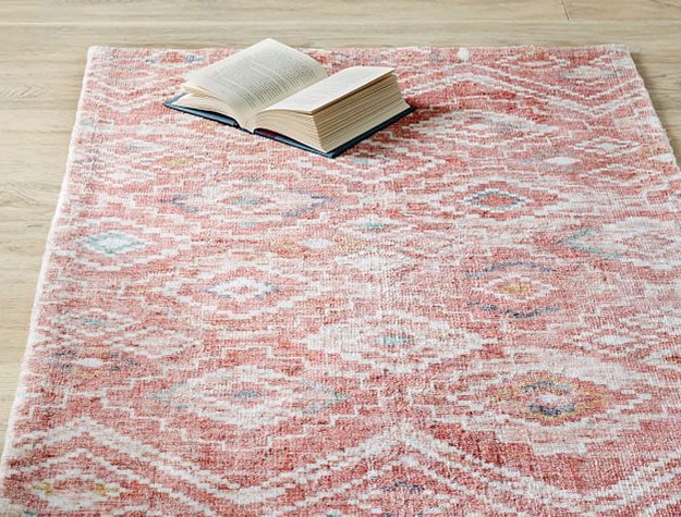 red patterned rug