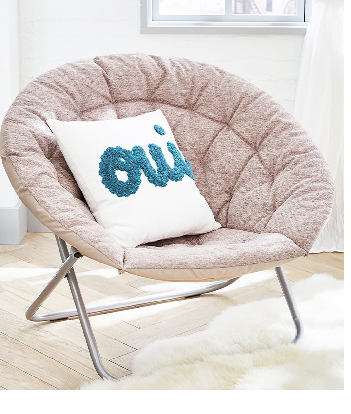 west elm x pbdorm Chenille Tweed Rosette Hang-A-Round Chair