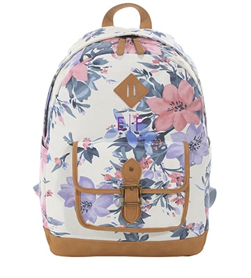 Bloomburst White Backpack