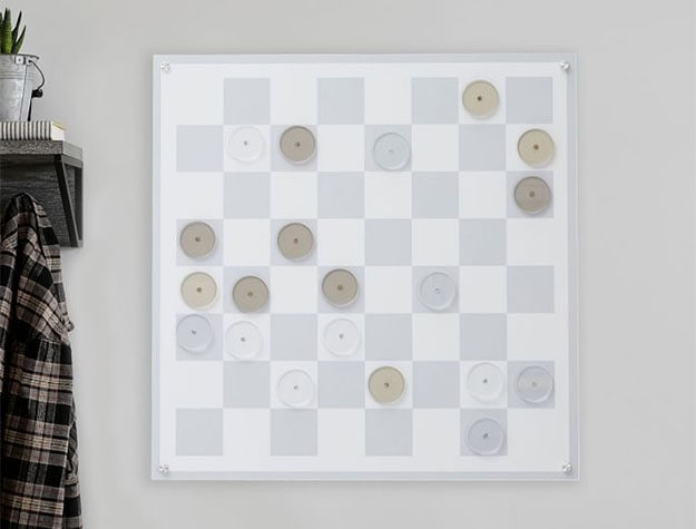 Wall mounted checker board