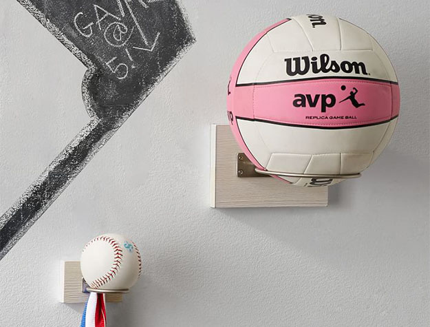 Wall mounted ball display