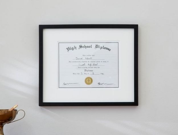 framed graduation diploma