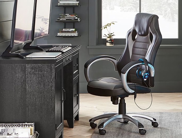 X rocker rogue audio office chair gaming setup.