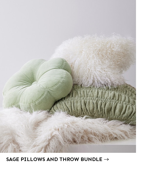 Sage Pillows and Throw Bundle