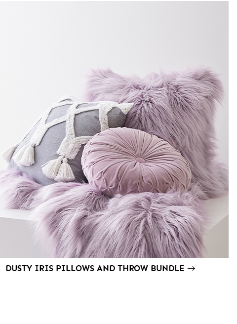 Dusty Iris Pillows and Throw Bundle