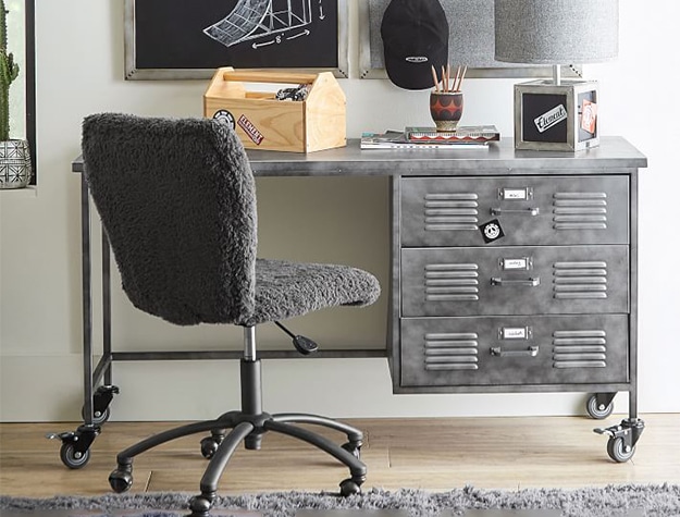 Locker desk with storage