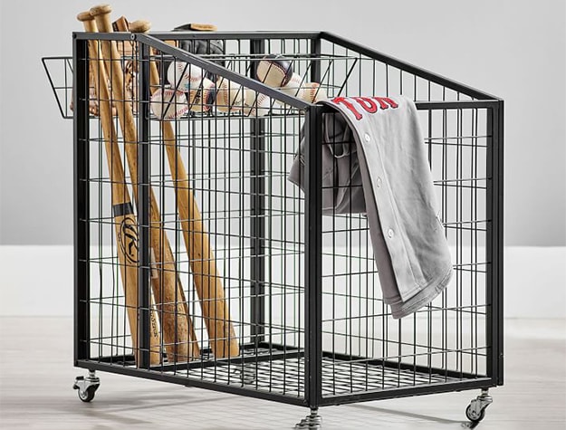Industrial metal storage gear cart