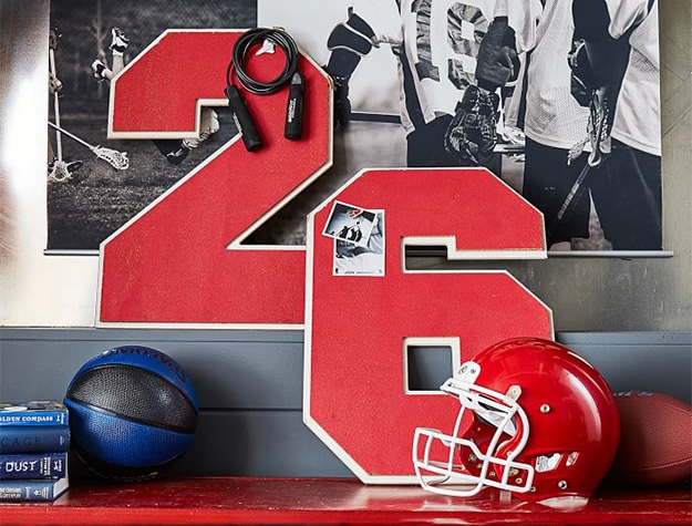 Wood and cork varsity letters