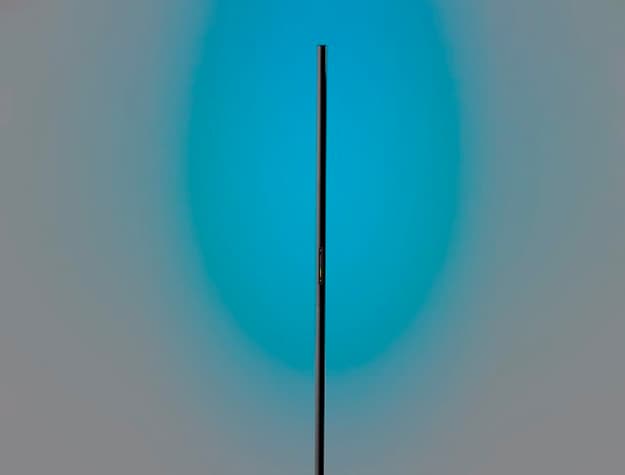 Ambient Color Changing Floor Lamp emitting blue ambient light.