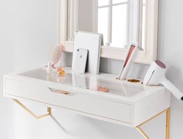 Get Ready Beauty Station, with brush, hair straightener, and hair dryer.