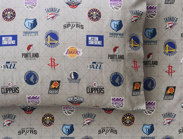 An NBA sheet set with all 30 NBA teams.