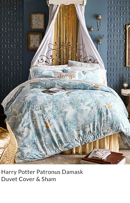 Couette Pottery Barn Teen Skylar Full/Queen Rose Bleu Or – Occasion