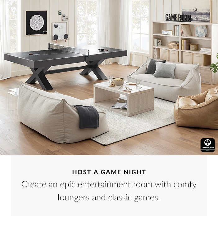 Host A Game Night - Create an epic entertainment room with comfy loungers and classic games.