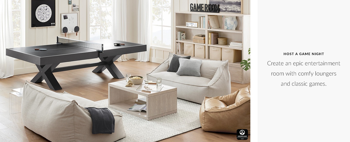 Host A Game Night - Create an epic entertainment room with comfy loungers and classic games.