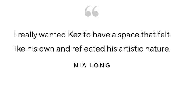 "I really wanted Kez to have a space that felt like his own and reflected his artistic nature" – Nia Long