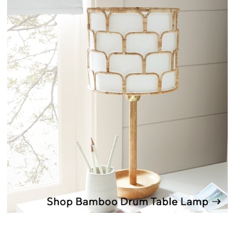 Bamboo Drum Table Lamp