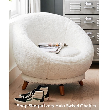 Ivory Halo Swivel Chair
