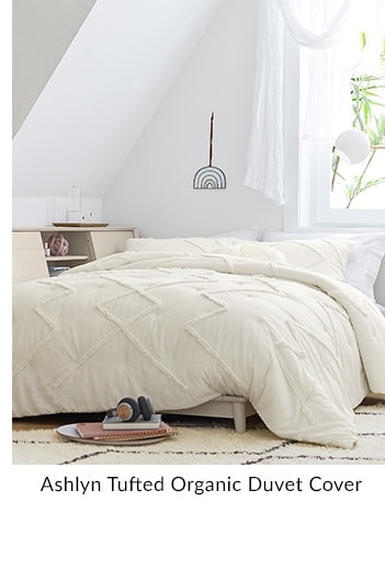 Ashlyn Tufted Organic Duvet Cover & Sham
