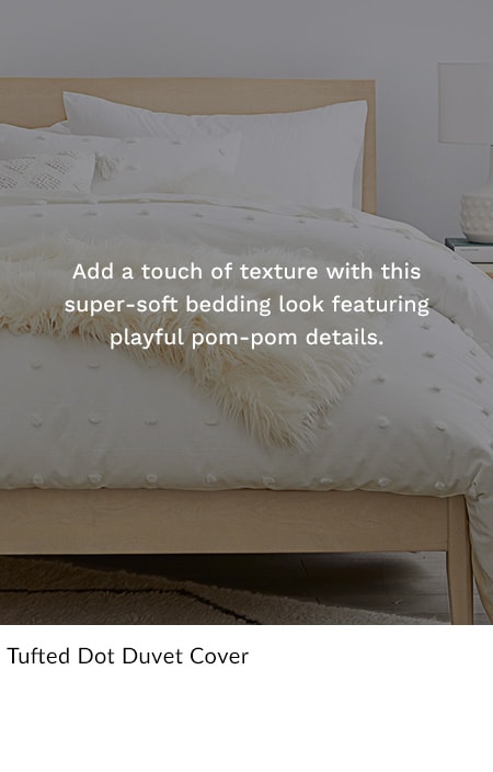 Tufted Dot Duvet Cover & Sham