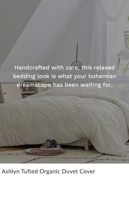 Ashlyn Tufted Organic Duvet Cover & Sham