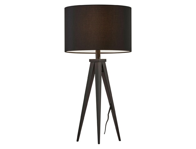 Brown director Table Lamp against white background.