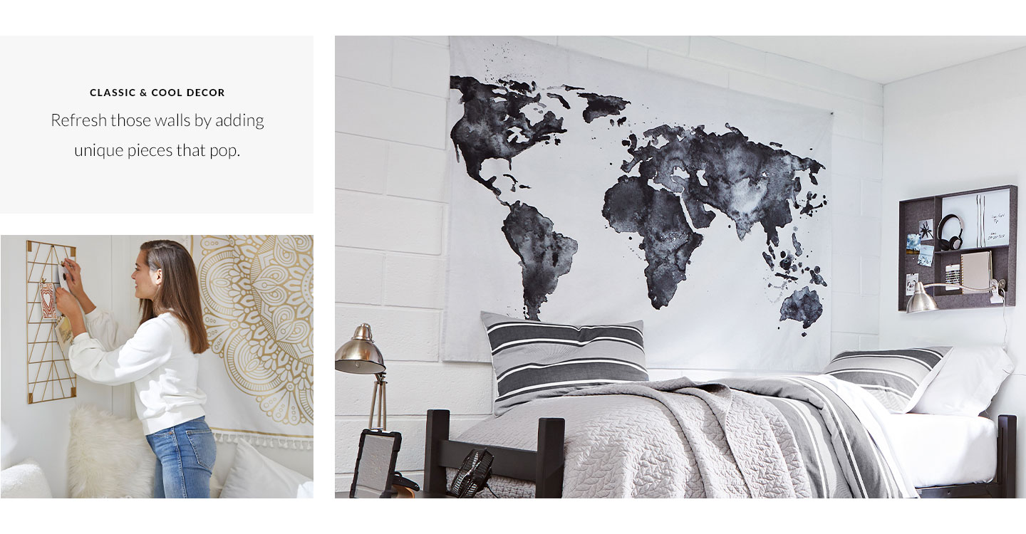 classic & cool decor - refresh those walls by adding unique pieces that pop.