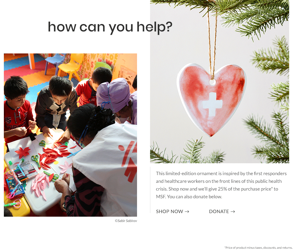 How can you help? Shop now - donate