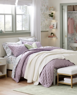 Lilly Pulitzer Orchid Girls Quilt + Sham | Pottery Barn Teen