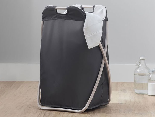 black laundry hamper