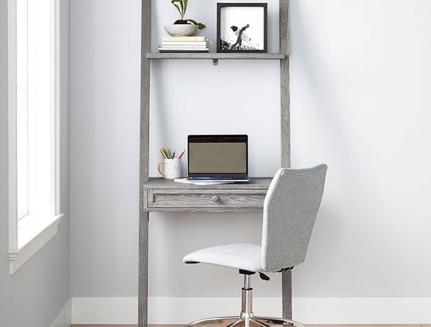 leaning writing desk