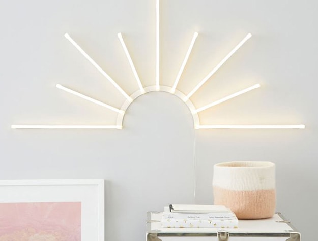 Sunburst led wall light.