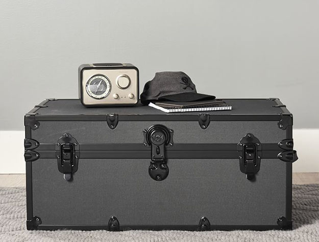 Black storage trunk