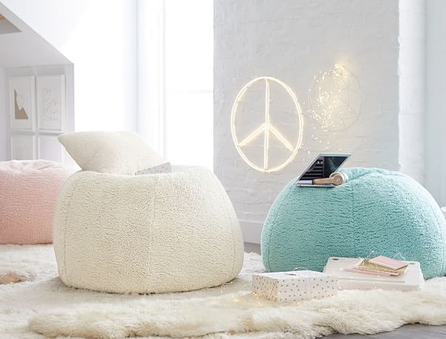 Fur bean bag chair