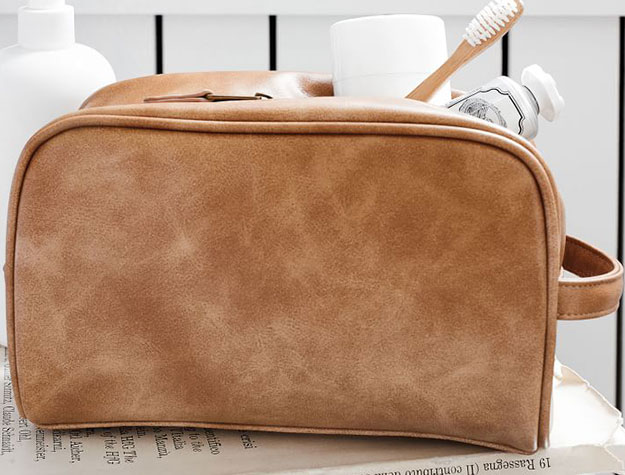 Vegan leather toiletry bag