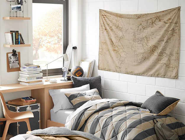 world map tapestry