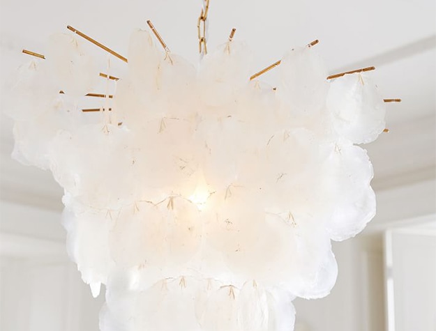 Large capiz chandelier