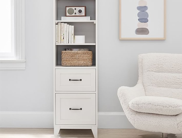 Bookcase with storage drawers