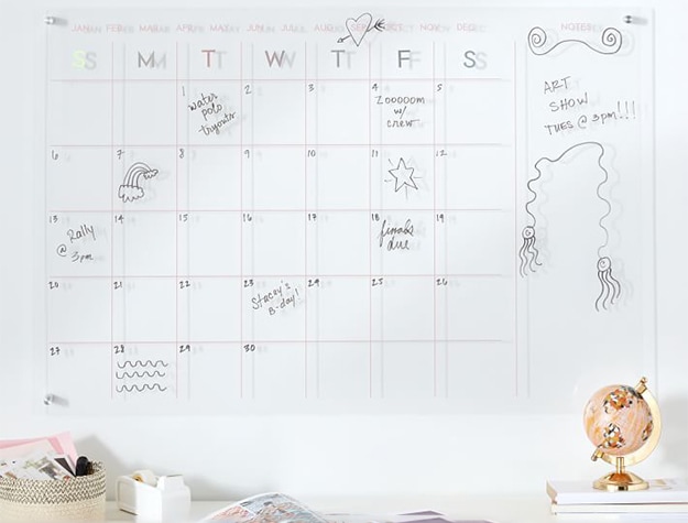Iridescent calendar
