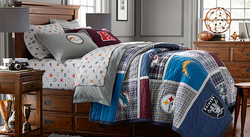 Pottery barn sports bedding best sale