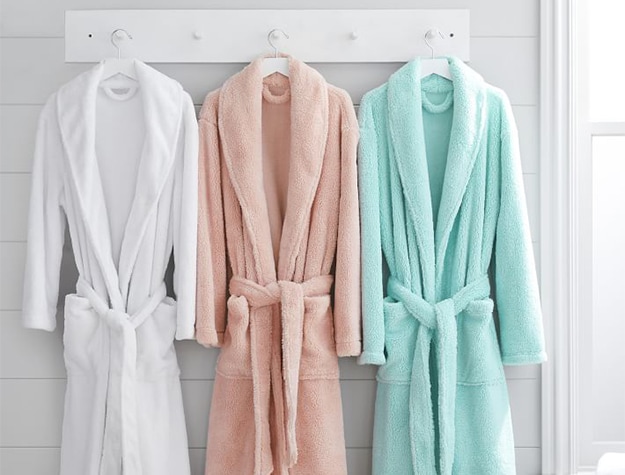 Long plush robe