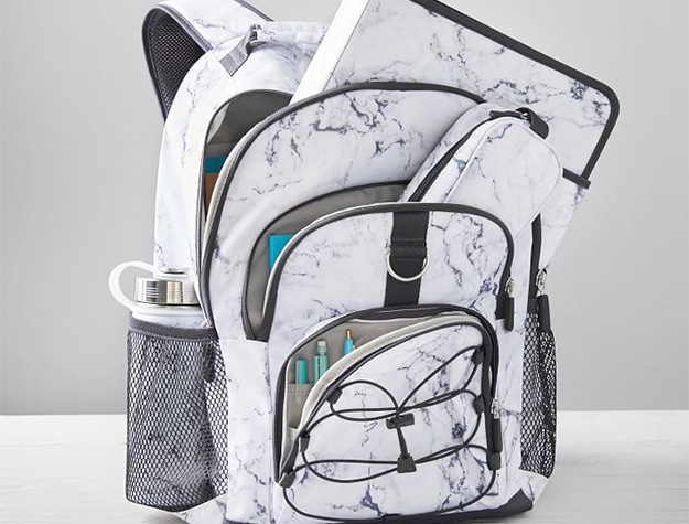 Marble recycled backpack